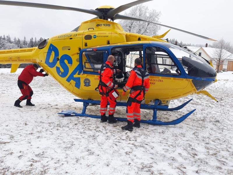 Posádka K-13 po zásahu na Kleti