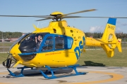 Vrtulník EC 135 na heliportu v Plané 2